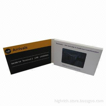 2.4-inch LCD mini video greeting card, 128, 256MB, 2GB memory, 320*240 pixels resolution